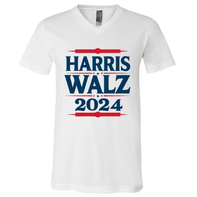 Harris Walz 2024 Election Kamala Harris Tim Walz Waltz V-Neck T-Shirt