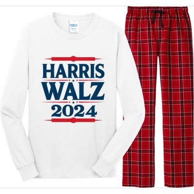 Harris Walz 2024 Election Kamala Harris Tim Walz Waltz Long Sleeve Pajama Set