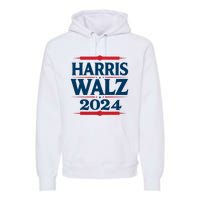 Harris Walz 2024 Election Kamala Harris Tim Walz Waltz Premium Hoodie