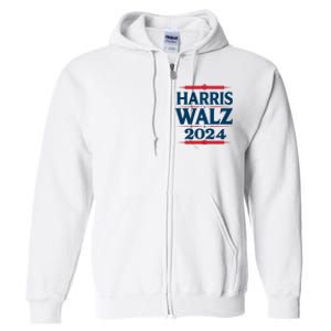 Harris Walz 2024 Election Kamala Harris Tim Walz Waltz Full Zip Hoodie