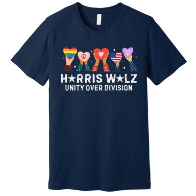 Harris Walz 2024 Unity Over Division Harris Walz 2024 Premium T-Shirt