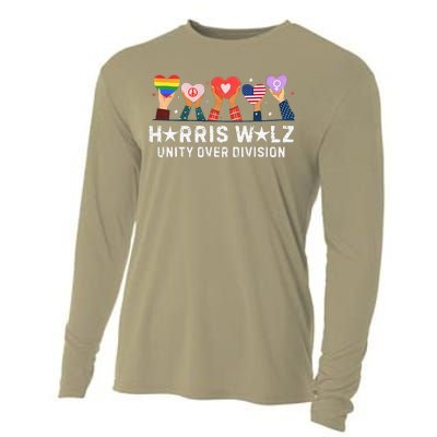 Harris Walz 2024 Unity Over Division Harris Walz 2024 Cooling Performance Long Sleeve Crew