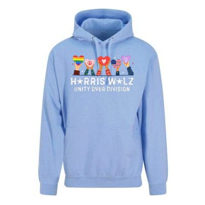 Harris Walz 2024 Unity Over Division Harris Walz 2024 Unisex Surf Hoodie