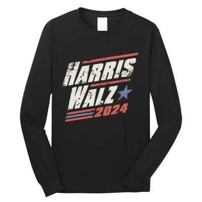 Harris Walz 2024 Vintage Style Long Sleeve Shirt