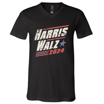 Harris Walz 2024 Vintage Style V-Neck T-Shirt