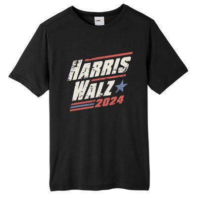 Harris Walz 2024 Vintage Style Tall Fusion ChromaSoft Performance T-Shirt