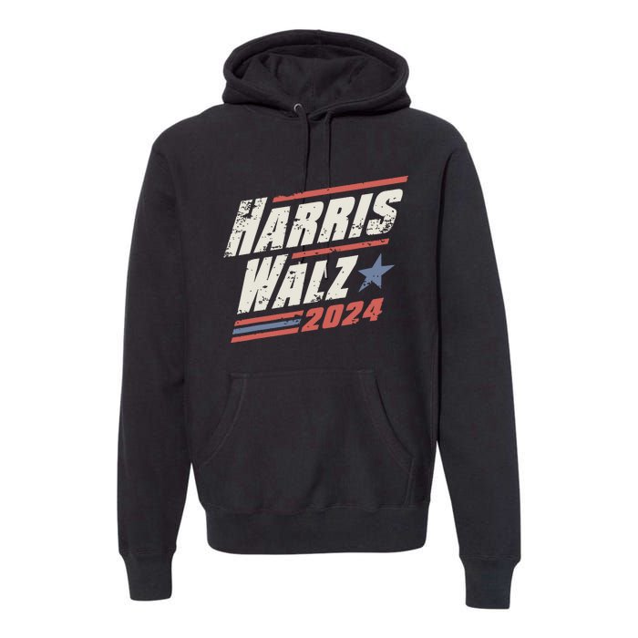 Harris Walz 2024 Vintage Style Premium Hoodie