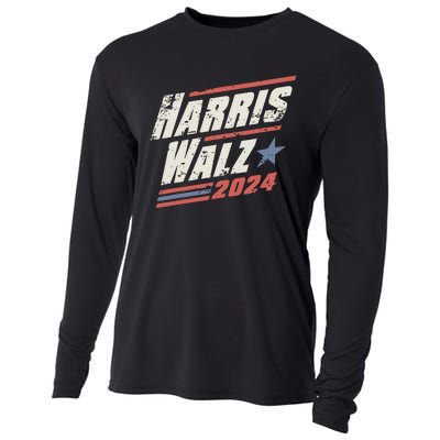 Harris Walz 2024 Vintage Style Cooling Performance Long Sleeve Crew