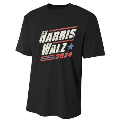 Harris Walz 2024 Vintage Style Performance Sprint T-Shirt