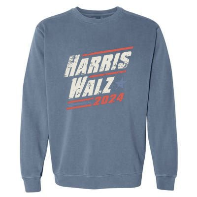 Harris Walz 2024 Vintage Style Garment-Dyed Sweatshirt