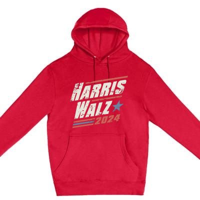 Harris Walz 2024 Vintage Style Premium Pullover Hoodie