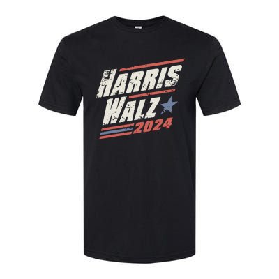 Harris Walz 2024 Vintage Style Softstyle CVC T-Shirt