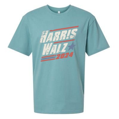 Harris Walz 2024 Vintage Style Sueded Cloud Jersey T-Shirt