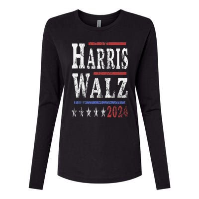 Harris Walz 2024 Election Kamala Harris Tim Waltz 2024 Womens Cotton Relaxed Long Sleeve T-Shirt