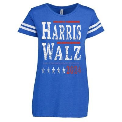 Harris Walz 2024 Election Kamala Harris Tim Waltz 2024 Enza Ladies Jersey Football T-Shirt