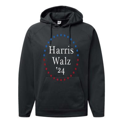 Harris Walz 2024 For President Patriotic Kamala Waltz 2024 Performance Fleece Hoodie