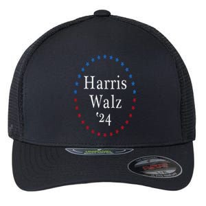 Harris Walz 2024 For President Patriotic Kamala Waltz 2024 Flexfit Unipanel Trucker Cap