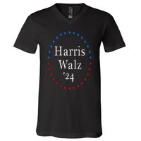 Harris Walz 2024 For President Patriotic Kamala Waltz 2024 V-Neck T-Shirt