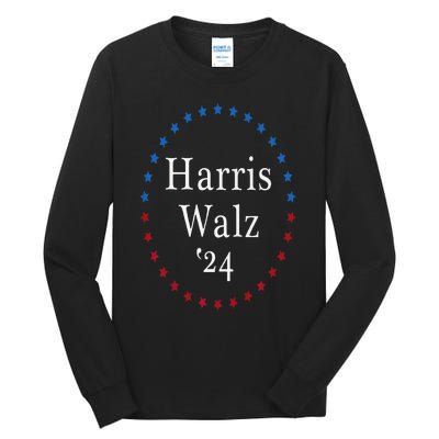 Harris Walz 2024 For President Patriotic Kamala Waltz 2024 Tall Long Sleeve T-Shirt