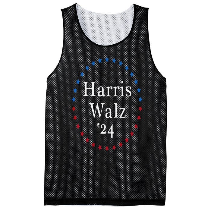 Harris Walz 2024 For President Patriotic Kamala Waltz 2024 Mesh Reversible Basketball Jersey Tank