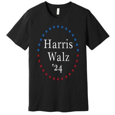 Harris Walz 2024 For President Patriotic Kamala Waltz 2024 Premium T-Shirt