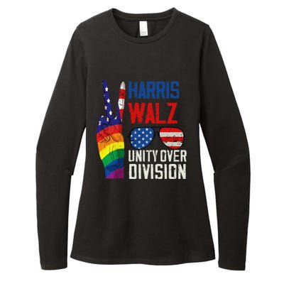 Harris Walz 2024 Unity Over Division Harris Walz 2024 Womens CVC Long Sleeve Shirt