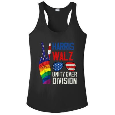 Harris Walz 2024 Unity Over Division Harris Walz 2024 Ladies PosiCharge Competitor Racerback Tank