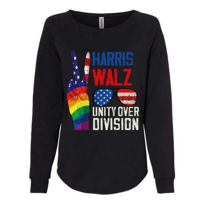 Harris Walz 2024 Unity Over Division Harris Walz 2024 Womens California Wash Sweatshirt