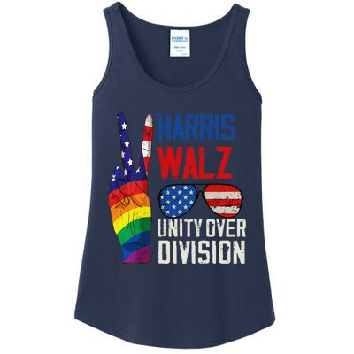 Harris Walz 2024 Unity Over Division Harris Walz 2024 Ladies Essential Tank