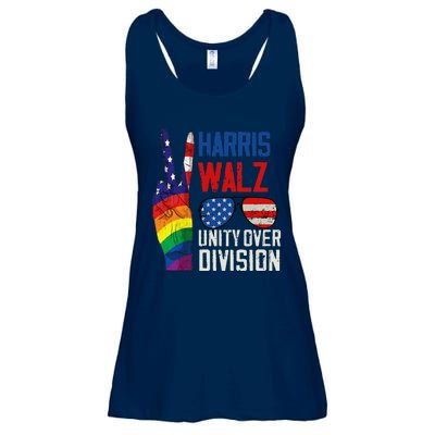 Harris Walz 2024 Unity Over Division Harris Walz 2024 Ladies Essential Flowy Tank