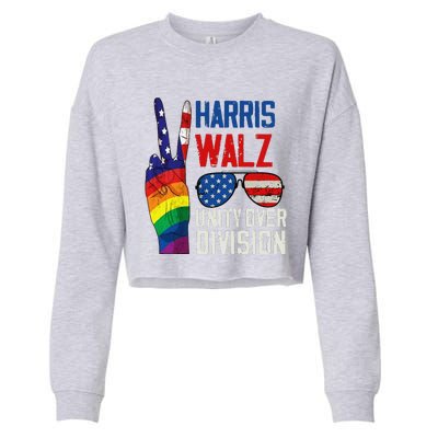 Harris Walz 2024 Unity Over Division Harris Walz 2024 Cropped Pullover Crew