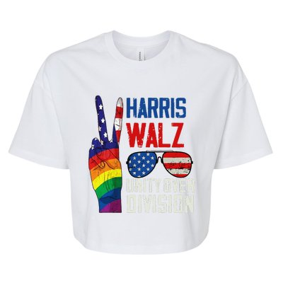 Harris Walz 2024 Unity Over Division Harris Walz 2024 Bella+Canvas Jersey Crop Tee