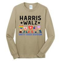 Harris Walz 2024 Unity Over Division Harris Walz 2024 Tall Long Sleeve T-Shirt