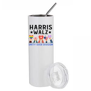 Harris Walz 2024 Unity Over Division Harris Walz 2024 Stainless Steel Tumbler