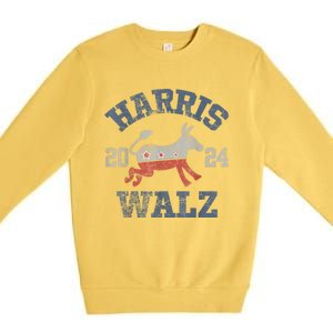 Harris Waltz 2024 Election Kamala Harris Tim Waltz 2024 Premium Crewneck Sweatshirt