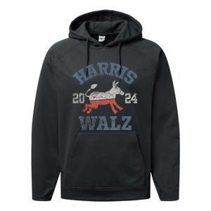 Harris Waltz 2024 Election Kamala Harris Tim Waltz 2024 Performance Fleece Hoodie