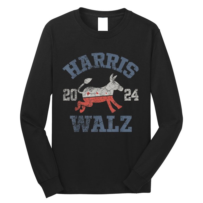 Harris Waltz 2024 Election Kamala Harris Tim Waltz 2024 Long Sleeve Shirt