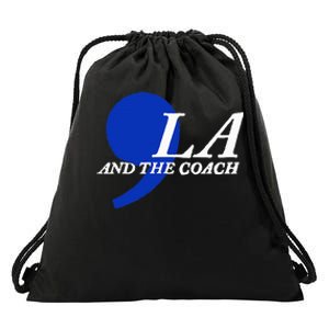 Harris Walz 2024 Comma La And The Coach Drawstring Bag