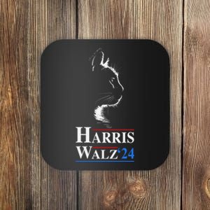 Harris Waltz 2024 Election Funny Cat Kamala Harris Tim Walz Coaster