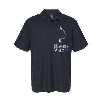 Harris Waltz 2024 Election Funny Cat Kamala Harris Tim Walz Softstyle Adult Sport Polo