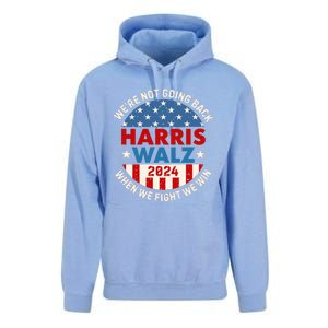 Harris Walz 2024 When We Fight We Win We Are Not Going Back Unisex Surf Hoodie