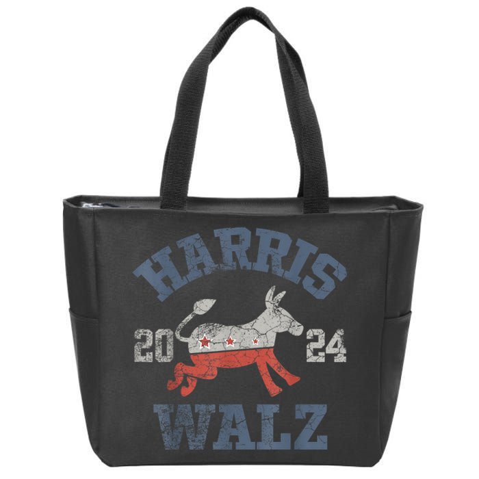 Harris Waltz 2024 Election Kamala Harris Tim Waltz 2024 Zip Tote Bag