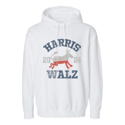 Harris Waltz 2024 Election Kamala Harris Tim Waltz 2024 Garment-Dyed Fleece Hoodie