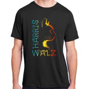 Harris Waltz 2024 Kamala Walz Cat Lettering Positive Funny Adult ChromaSoft Performance T-Shirt