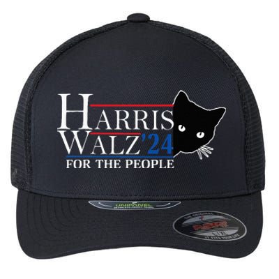 Harris Waltz 2024 For The People Cat Lady Kamala Harris 2024 Flexfit Unipanel Trucker Cap