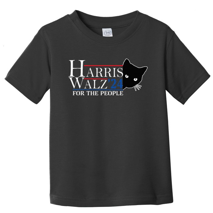 Harris Waltz 2024 For The People Cat Lady Kamala Harris 2024 Toddler T-Shirt