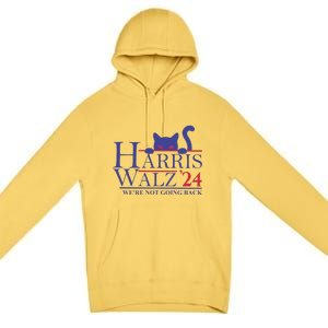 Harris Waltz 2024 WeRe Not Going Back Funny Cat Lady Gift Premium Pullover Hoodie