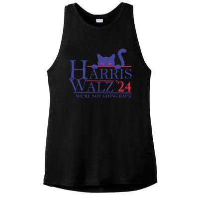 Harris Waltz 2024 WeRe Not Going Back Funny Cat Lady Gift Ladies PosiCharge Tri-Blend Wicking Tank