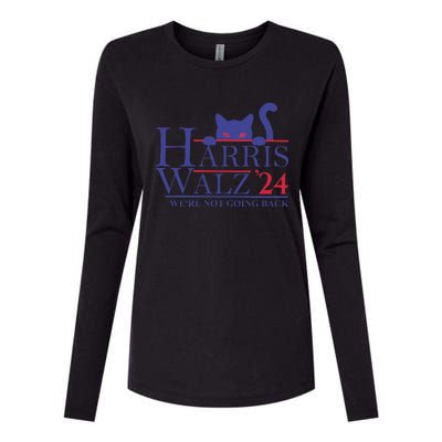 Harris Waltz 2024 WeRe Not Going Back Funny Cat Lady Gift Womens Cotton Relaxed Long Sleeve T-Shirt