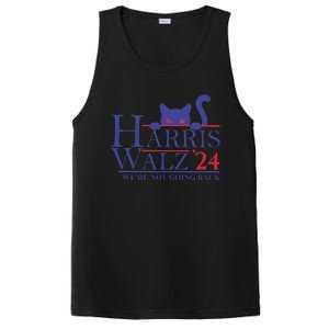 Harris Waltz 2024 WeRe Not Going Back Funny Cat Lady Gift PosiCharge Competitor Tank